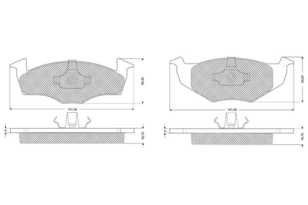 PROCODIS FRANCE Piduriklotsi komplekt,ketaspidur PF1086